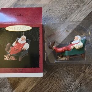1994 Hallmark Keepsake "Relaxing Moment" Coca-Cola Santa Christmas Ornament